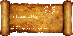 Frigyes Zita névjegykártya